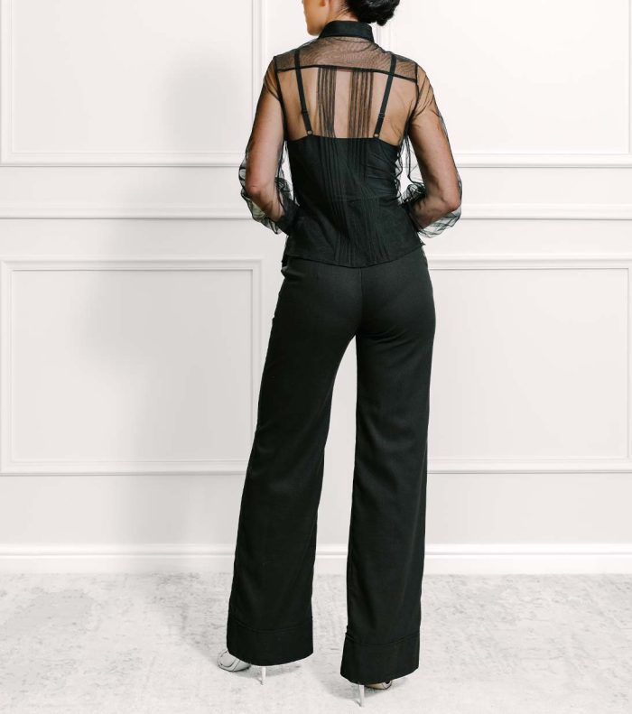 Sloane Black Tulle Shirt - Image 4