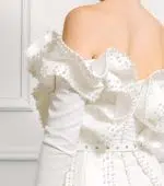 Odette Pearl Studded Bridal Mini-Dress - Image 7