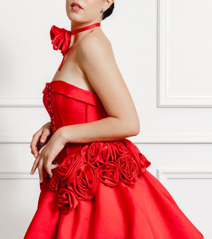 Crimson Scarlet Tea-Dress - Image 4