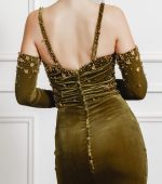 Melissa Chartreus Velvet Evening Gown - Image 4