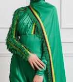 Mia Satin Jumpsuit with Matching Fringe & Multi-Colour Trims - Image 3
