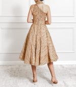 Luana Gold Sequin & Beaded Tea Dress - Image 2
