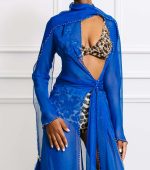 Zahara Cobalt Blue Overdress & Leopard Print Bikini - Image 3