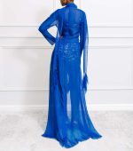 Zahara Cobalt Blue Overdress & Leopard Print Bikini - Image 2