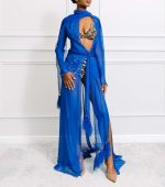 Zahara Cobalt Blue Overdress & Leopard Print Bikini