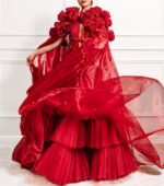 Aliyah Rose Red Floral Cape - Image 3
