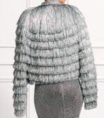 Leandi Sliver Tinsel Fringe Evening Jacket - Image 2