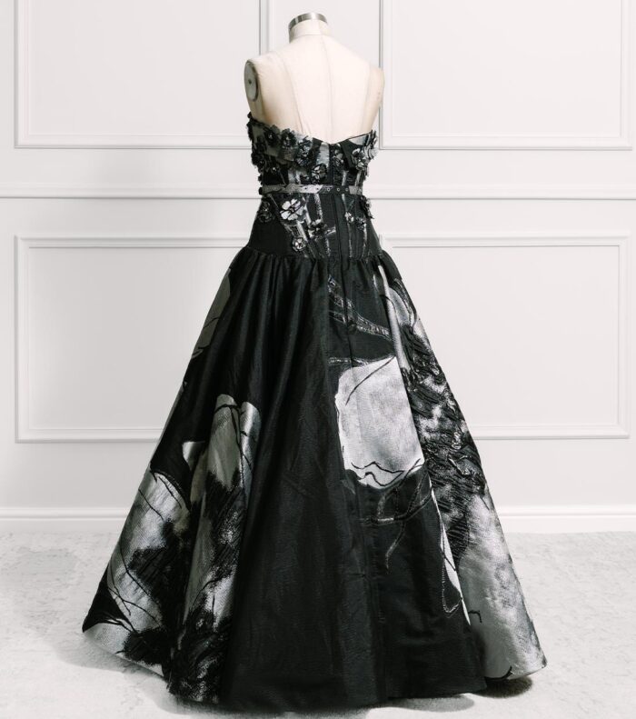 Melissa Black and Silver Ballgown - Image 2