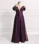 Regina Off Shoulder Floral Evening Gown