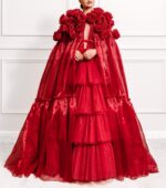 Aliyah Rose Red Floral Cape