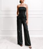 Minki Black Moonlight Strapless Jumpsuit