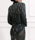 Minki Black and Sliver Blazer and Evening Gown - Image 4