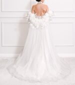 Minki Silk White Rose Cape