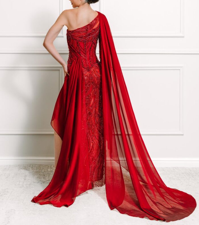 Savannah Beaded Corset Evening Gown - Image 2