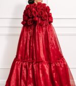 Aliyah Rose Red Floral Cape - Image 2