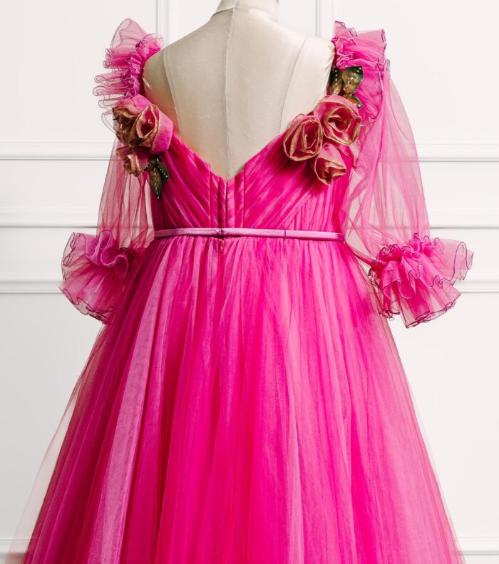 Aurelia Pink Floral Ballgown - Image 4