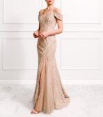 Leake Beaded Evening Gown