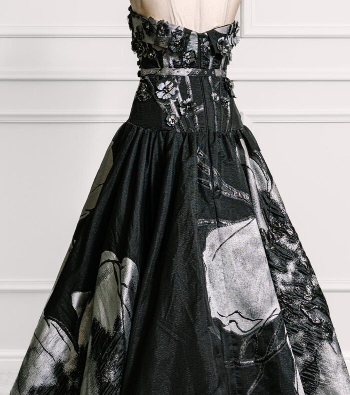 Melissa Black and Silver Ballgown - Image 4
