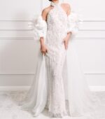 Minki Silk White Rose Cape - Image 2
