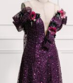 Regina Off Shoulder Floral Evening Gown - Image 4