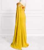 Demi-Leigh One-Shoulder Cape Evening Gown - Image 2