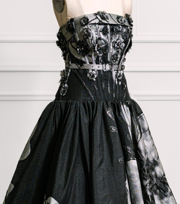 Melissa Black and Silver Ballgown - Image 3